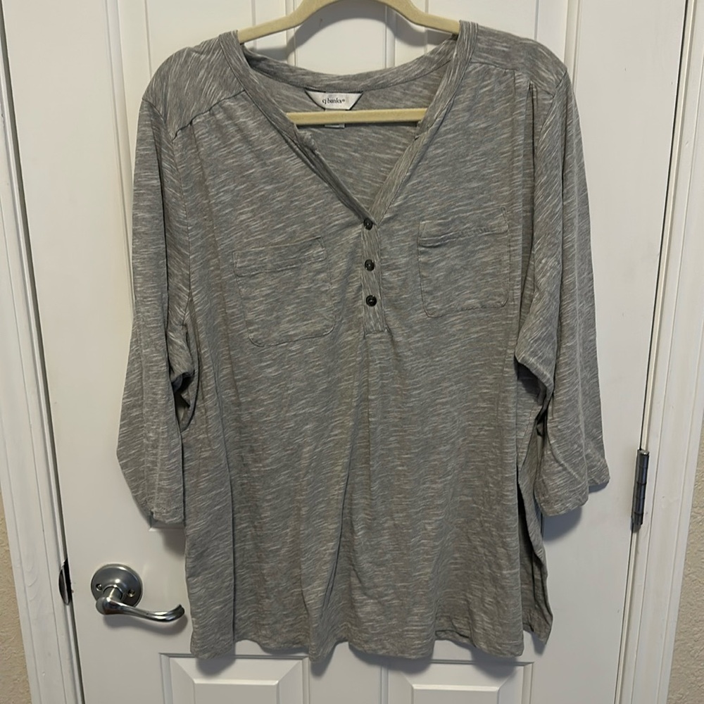 CJ Banks 3/4 Sleeve Top